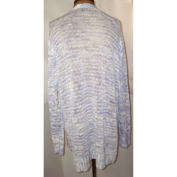 New NWT Womens Worth New York Designer Cardigan Sweater S Open Purple White - Picture 5 of 6